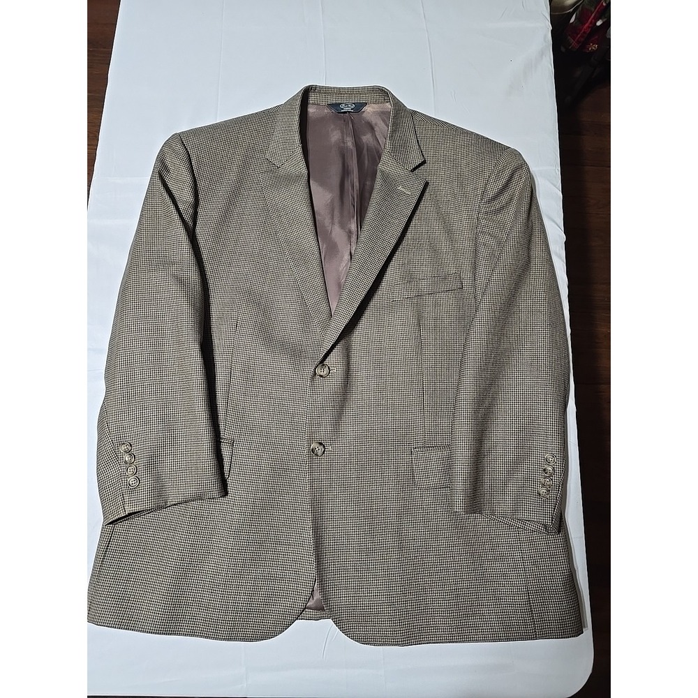 PRONTO UOMO Brown  Herringbone PLATINUM WOOL SPORT COAT 50S blazer suit jacket